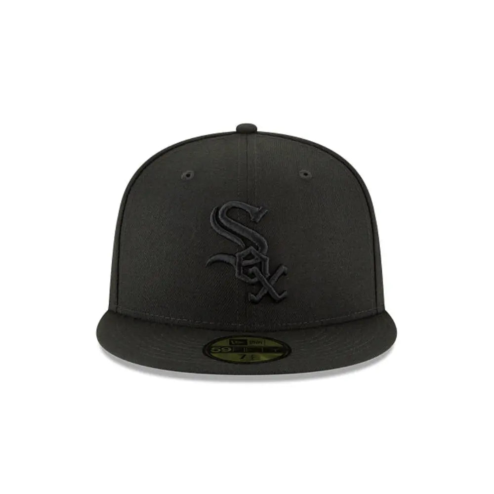 Gorra New Era 5950 MLB Black On Black White Sox