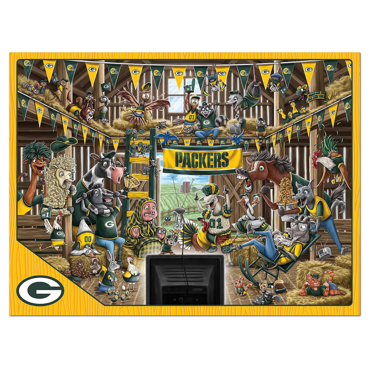 Rompecabezas YouTheFan NFL Barnyard Fans Packers