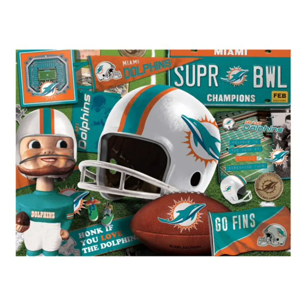 Rompecabezas YouTheFan NFL Retro Series Dolphins