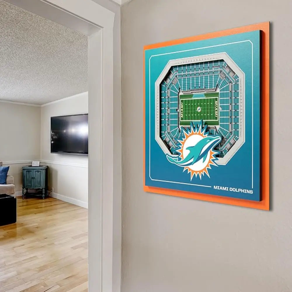 Cuadro NFL Stadium Series 3D Dolphins