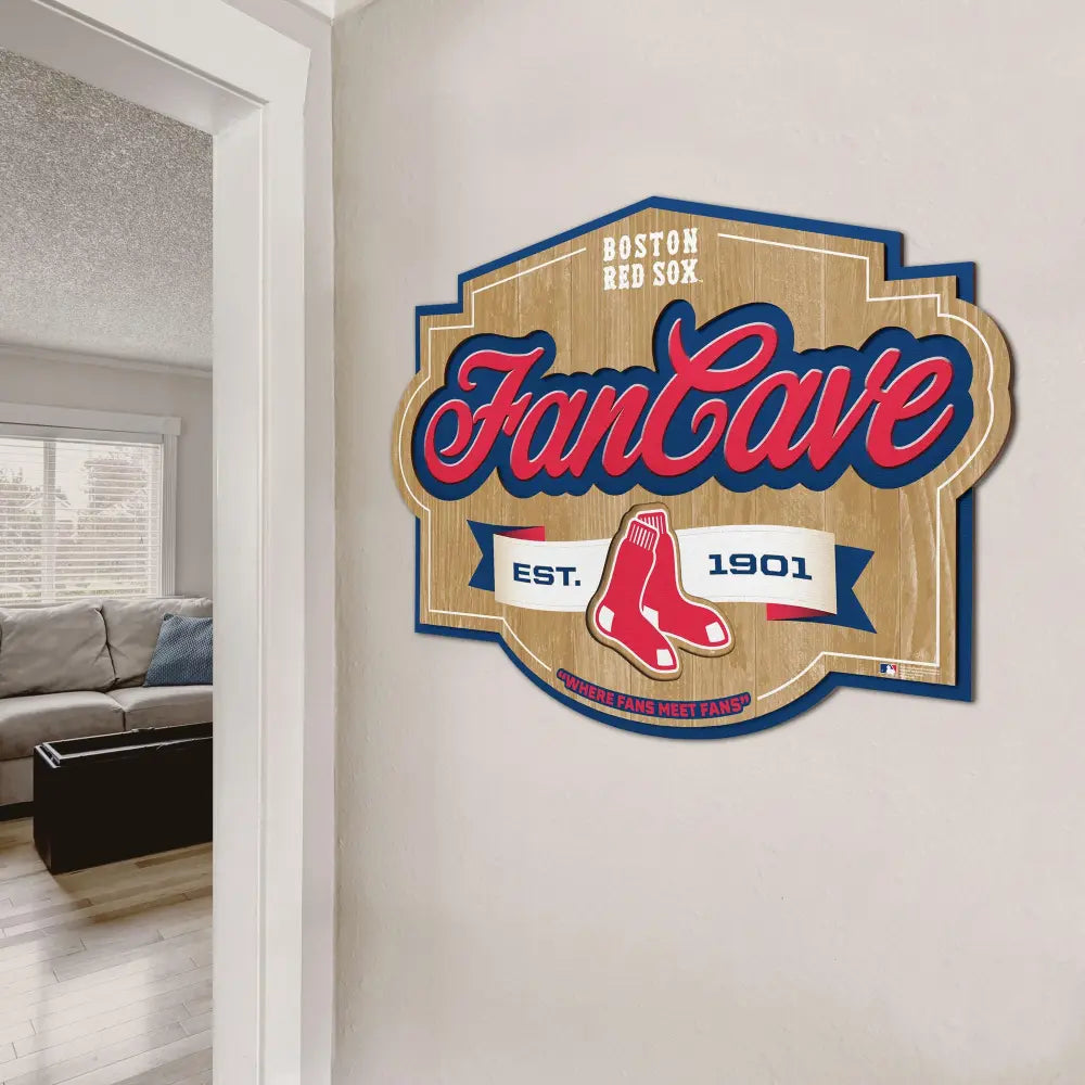 Cuadro YouTheFan MLB Fan Cave Sign 3D Red Sox