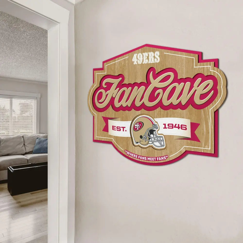 Cuadro YouTheFan NFL Fan Cave Sign 3D 49Ers