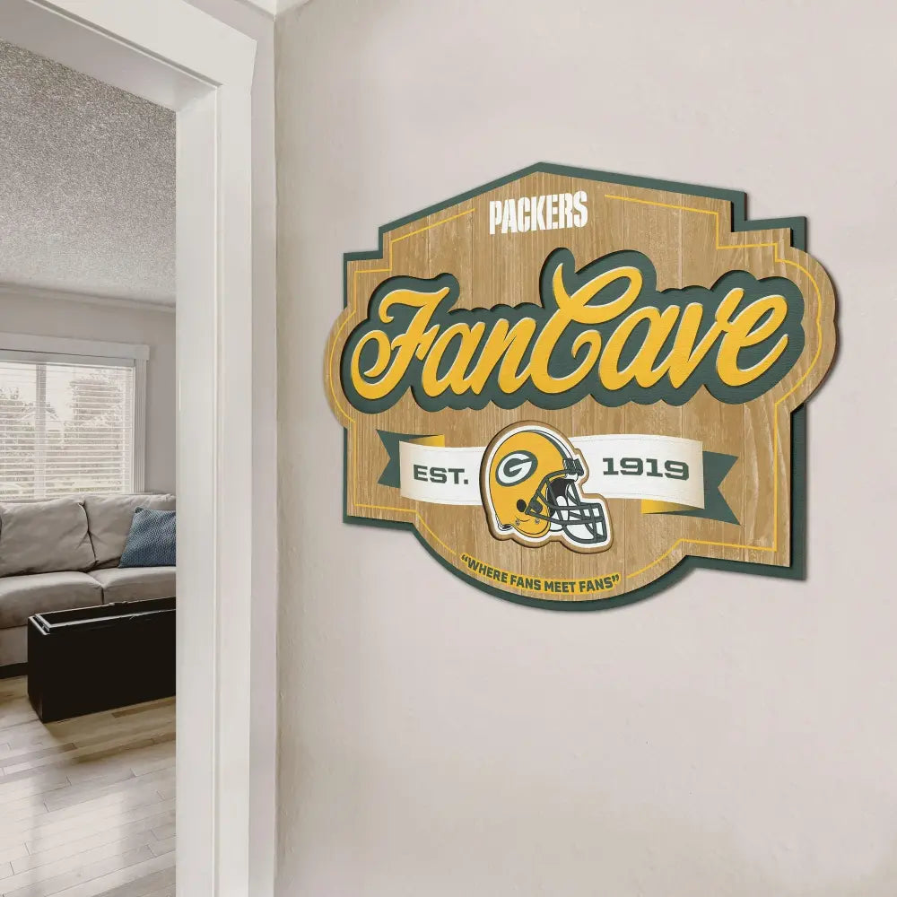 Cuadro YouTheFan NFL Fan Cave Sign 3D Packers