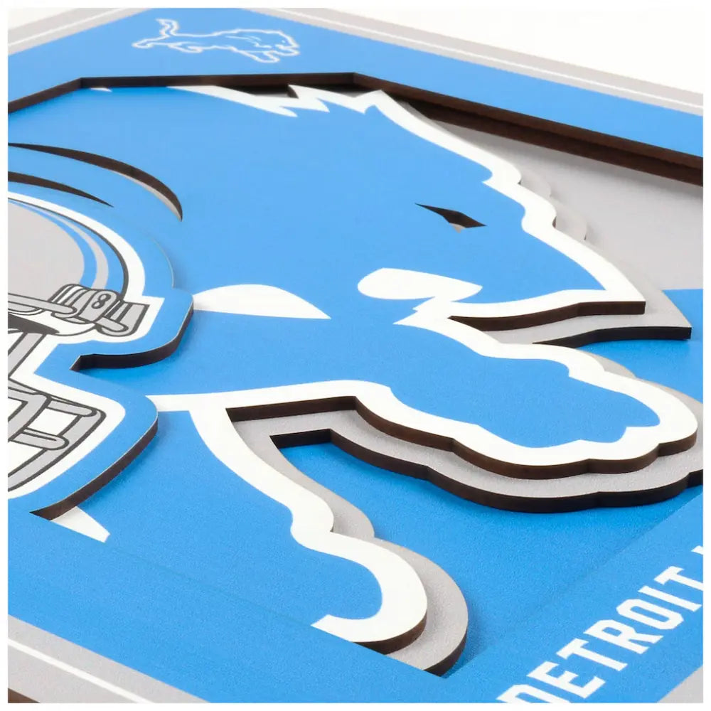 Cuadro YouTheFan NFL Logo Wall Art 3D Lions