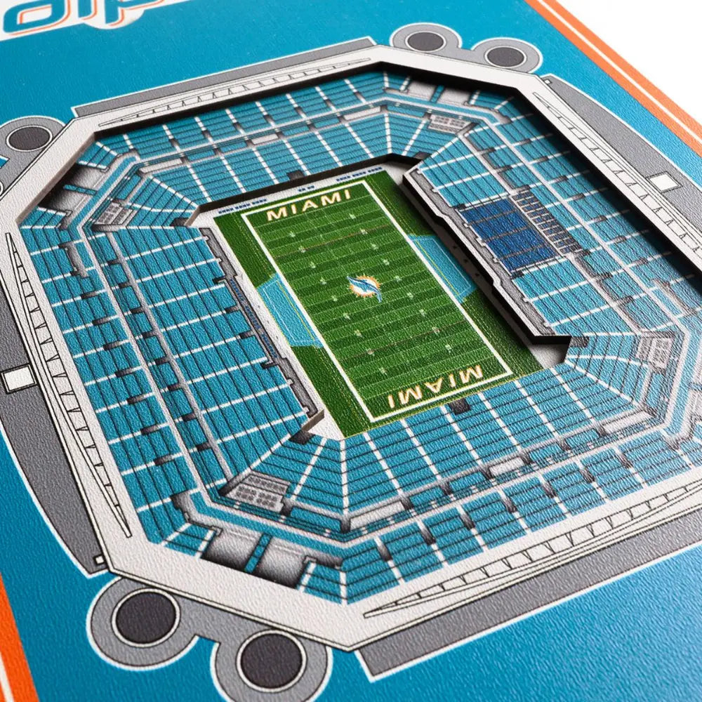 Cuadro YouTheFan NFL Stadium Banner 3D Dolphins