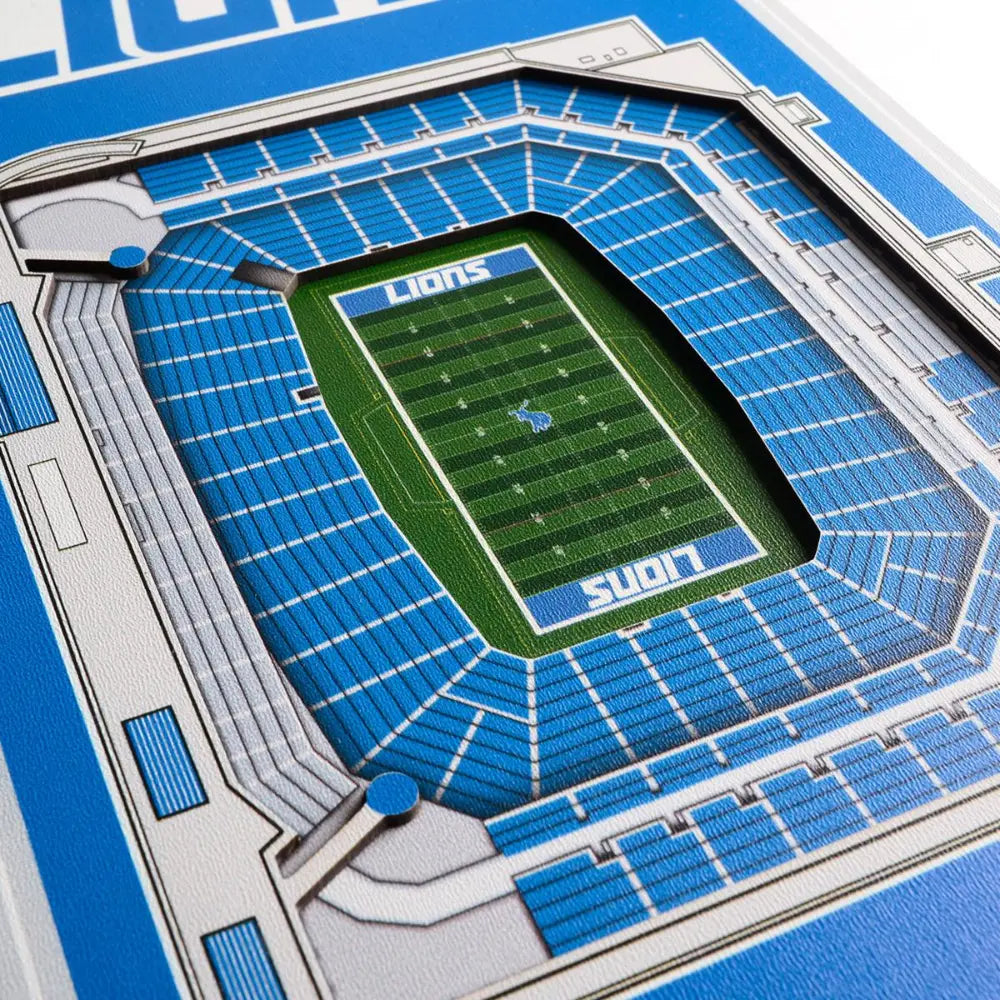 Cuadro YouTheFan NFL Stadium Banner 3D Lions