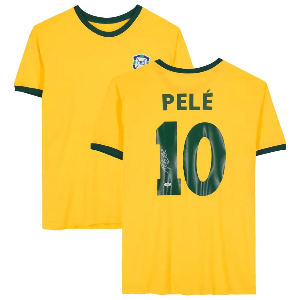 Jersey Autografiada de la Selección de Brasil Por Pelé