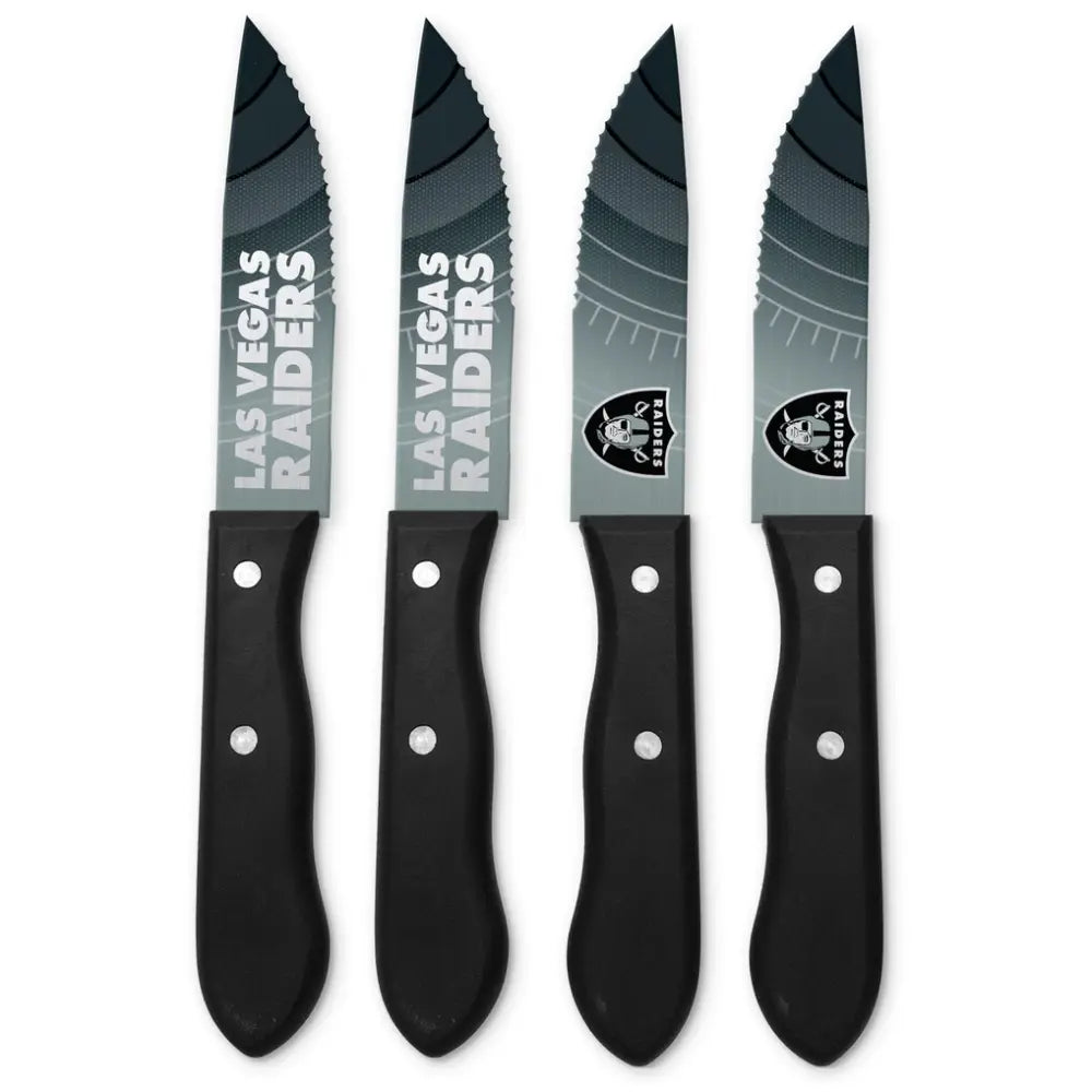 Juego Cuchillos NFL Set 4 Piezas Raiders