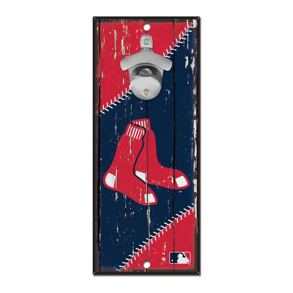 Letrero Madera Con Destapador Wincraft MLB Red Sox