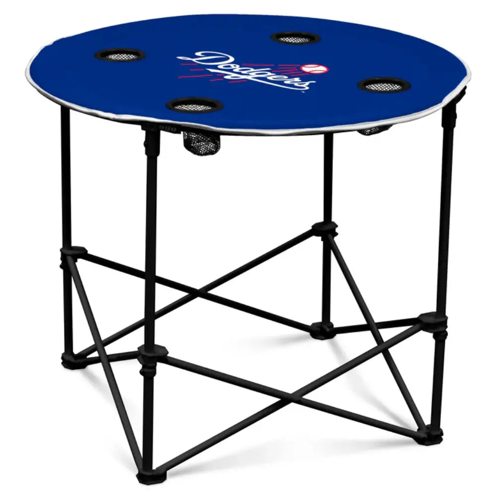 Mesa Plegable Redonda Logo MLB Dodgers