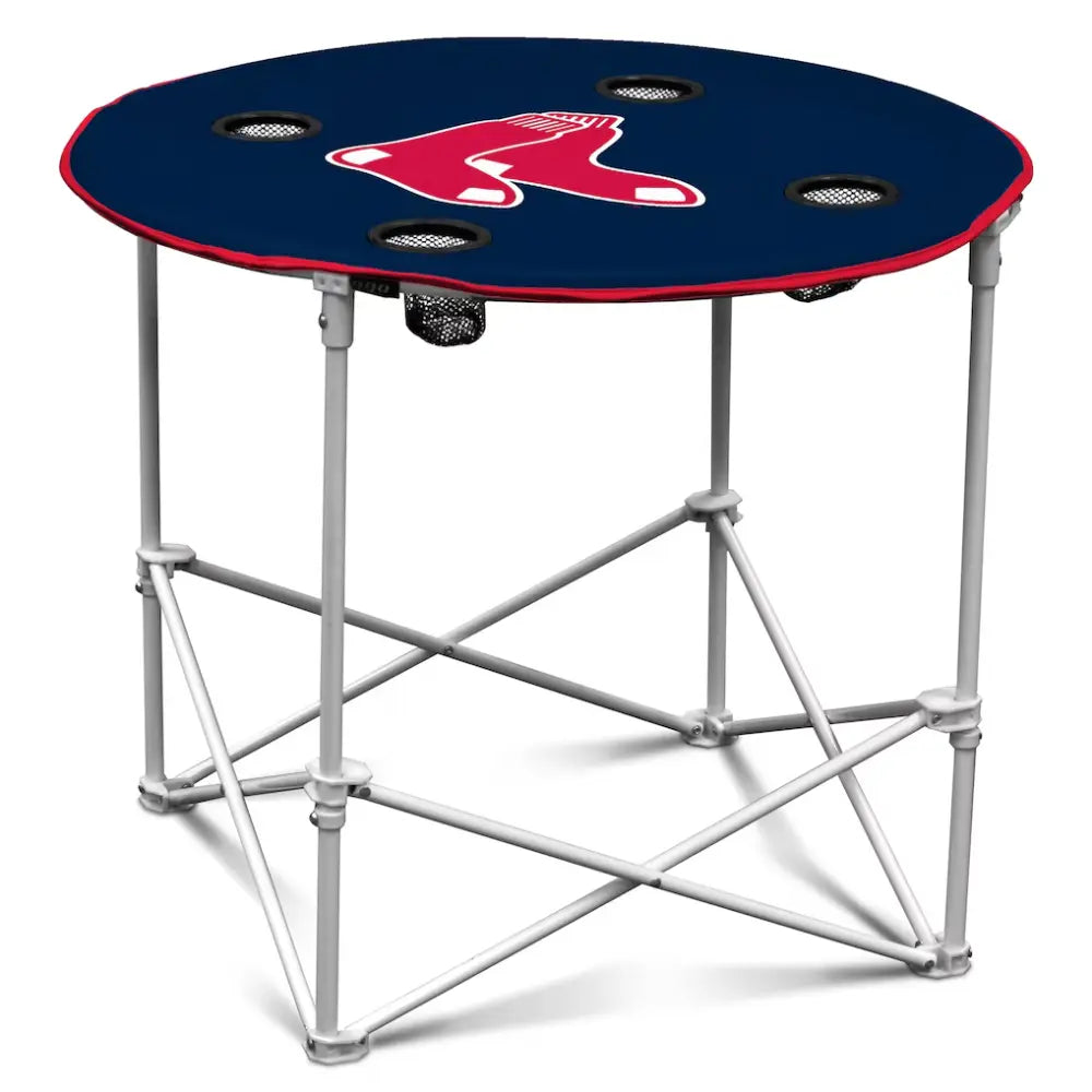 Mesa Plegable Redonda Logo MLB Red Sox
