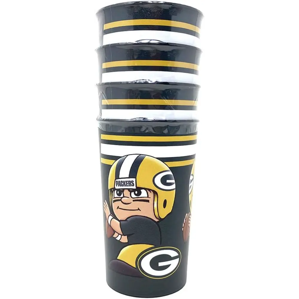 Vaso NFL Party Cup 4 Pack 22 Oz Packers