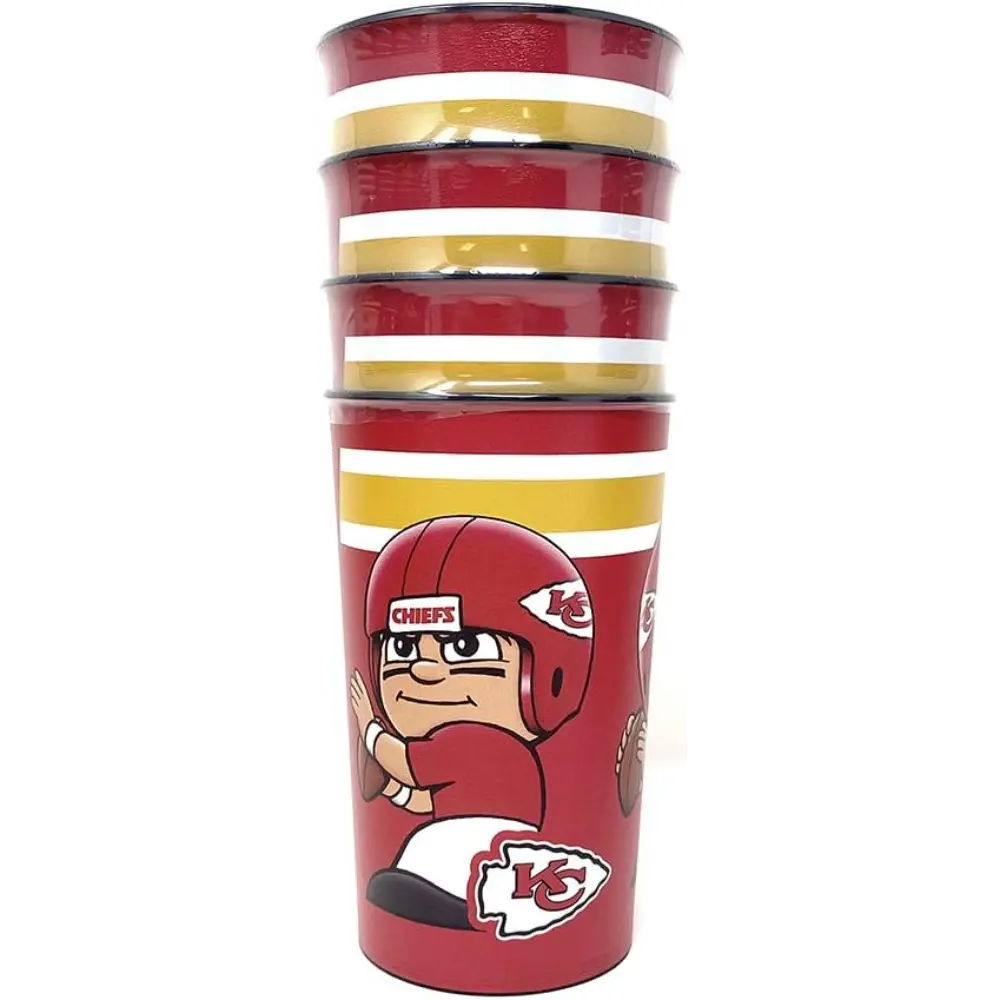 Vaso NFL Party Cup 4 Pack 22 Oz Chiefs
