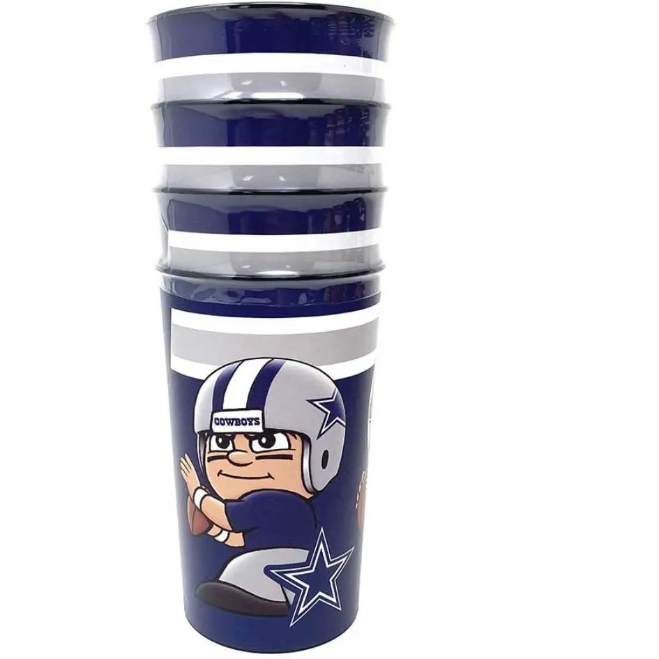 Vaso NFL Party Cup 4 Pack 22 Oz Cowboys