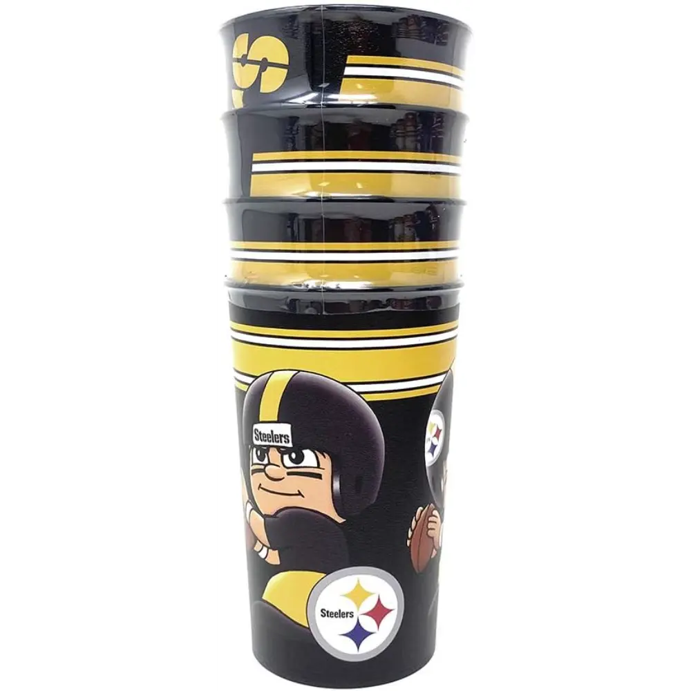 Vaso NFL Party Cup 4 Pack 22 Oz Steelers