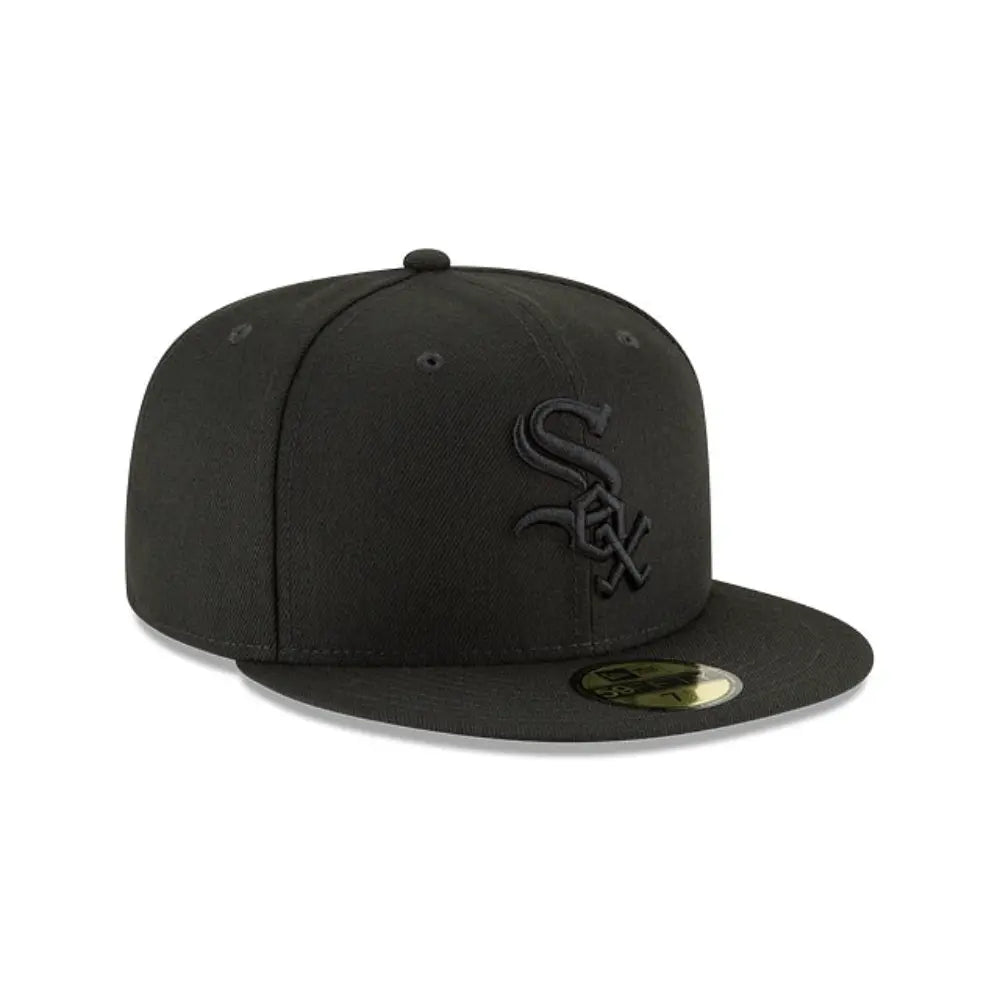 Gorra New Era 5950 MLB Black On Black White Sox