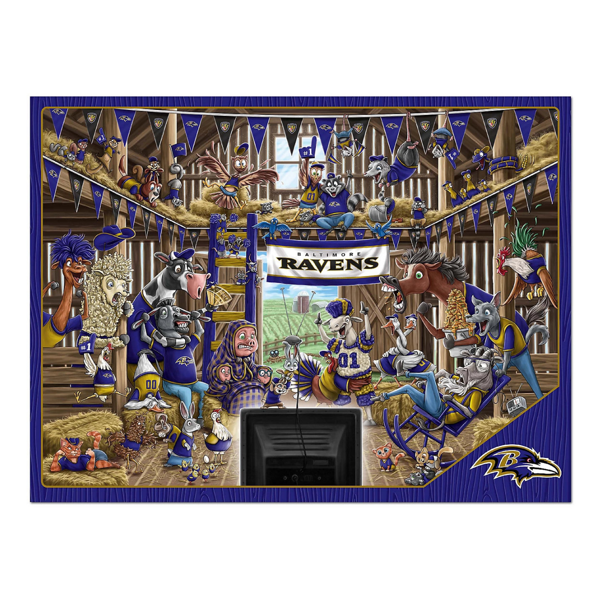 Rompecabezas YouTheFan NFL Barnyard Fans Ravens