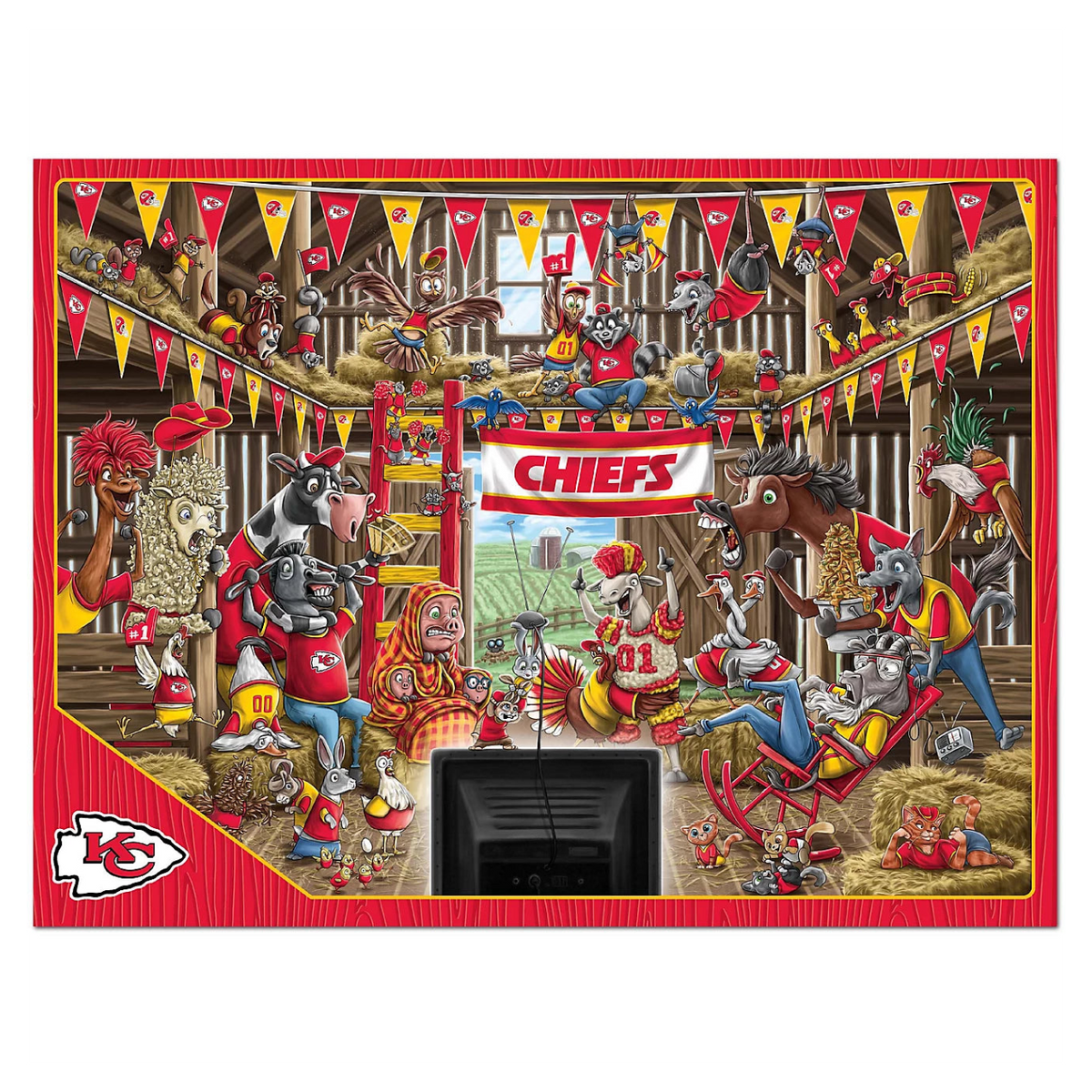 Rompecabezas YouTheFan NFL Barnyard Fans Chiefs