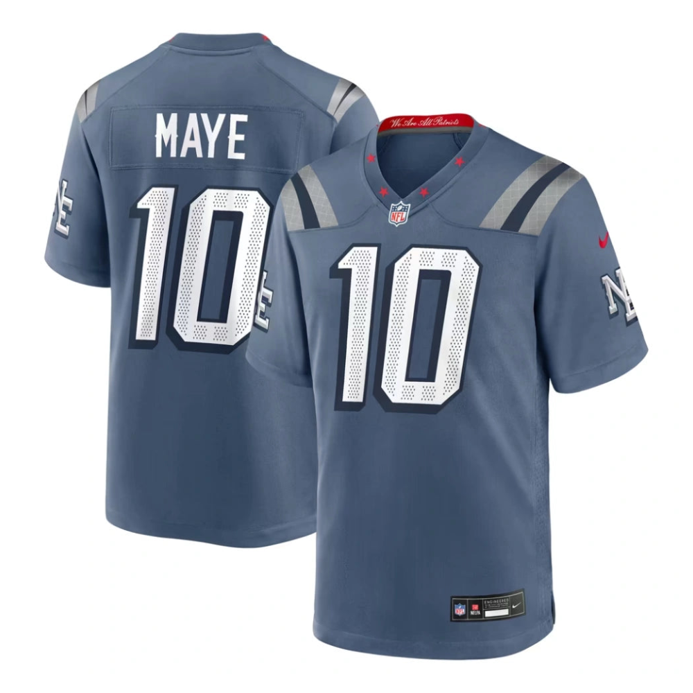Jersey Nike NFL Game Rivalries Drake Maye #10 Patriots