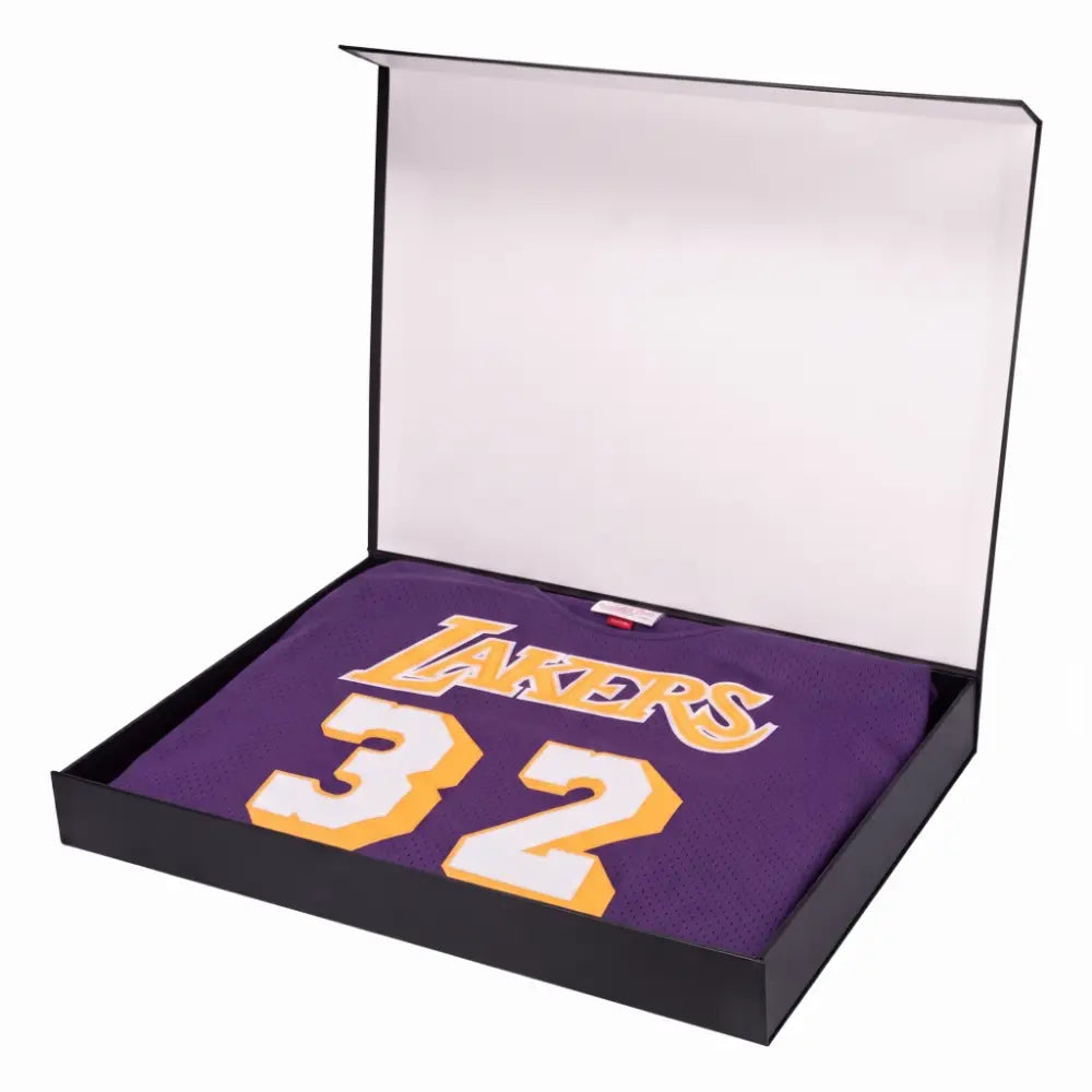 Jersey Mitchell & Ness NBA Autografiado por Magic Johnson #32 Lakers