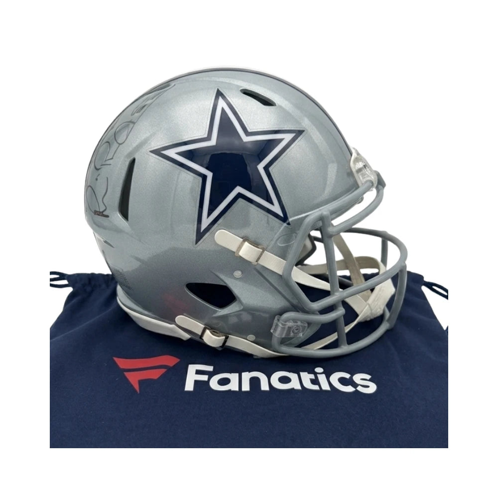 Casco Riddell NFL Speed Réplica Autografiado Por Michael Irvin Cowboys