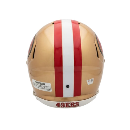 Casco Riddell NFL Speed Réplica Autografiado Por Joe Montana 49Ers