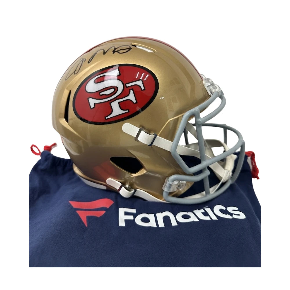 Casco Riddell NFL Speed Réplica Autografiado Por Joe Montana 49Ers