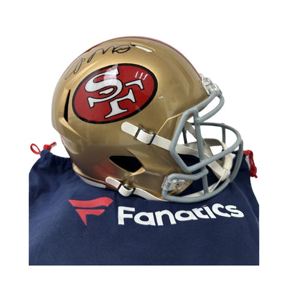 Casco Riddell NFL Speed Réplica Autografiado Por Joe Montana 49Ers