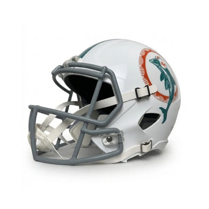 Casco Riddell NFL Speed Réplica Throwback 1972 Autografiado Por Bob Griese Dolphins