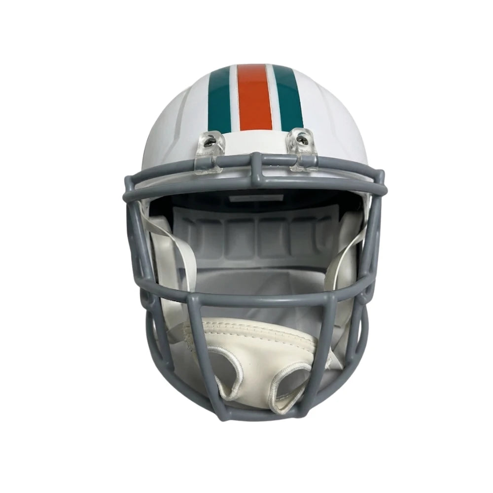Casco Riddell NFL Speed Réplica Throwback 1972 Autografiado Por Bob Griese Dolphins