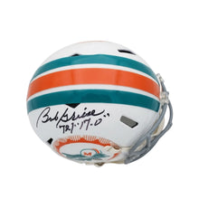 Casco Riddell NFL Speed Réplica Throwback 1972 Autografiado Por Bob Griese Dolphins