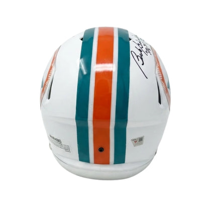 Casco Riddell NFL Speed Réplica Throwback 1972 Autografiado Por Bob Griese Dolphins
