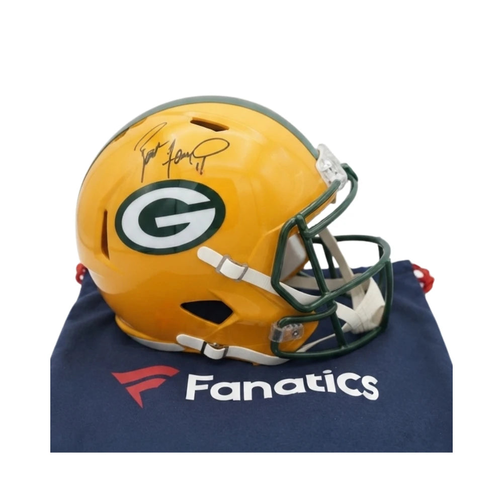 Casco Riddell NFL Speed Réplica Autografiado Por Brett Favre Green Bay Packers
