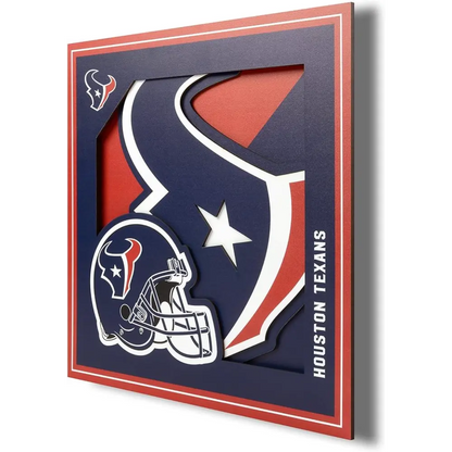 Cuadro YouTheFan NFL Logo Wall Art 3D Texans