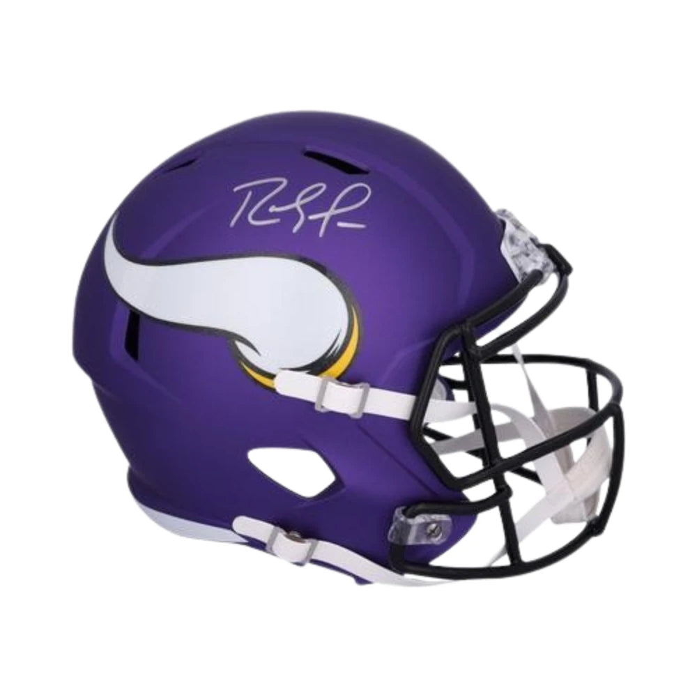 Casco Riddell NFL Speed Réplica Autografiado Por Randy Moss Vikings