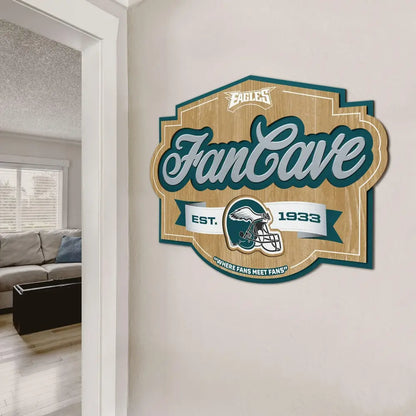 Cuadro YouTheFan NFL Fan Cave Sign 3D Eagles