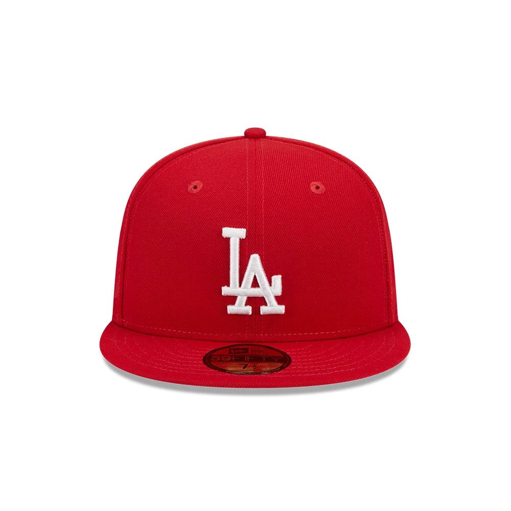 Gorra New Era 5950 MLB Evergreen Scarlet Side Patch Dodgers
