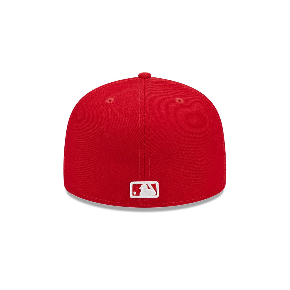 Gorra New Era 5950 MLB Evergreen Scarlet Side Patch Dodgers