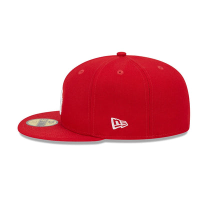 Gorra New Era 5950 MLB Evergreen Scarlet Side Patch Dodgers
