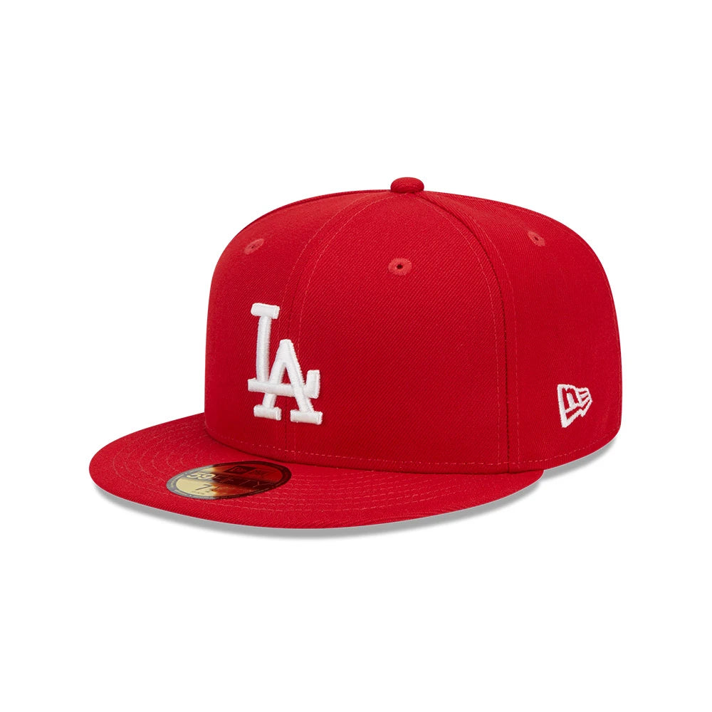 Gorra New Era 5950 MLB Evergreen Scarlet Side Patch Dodgers