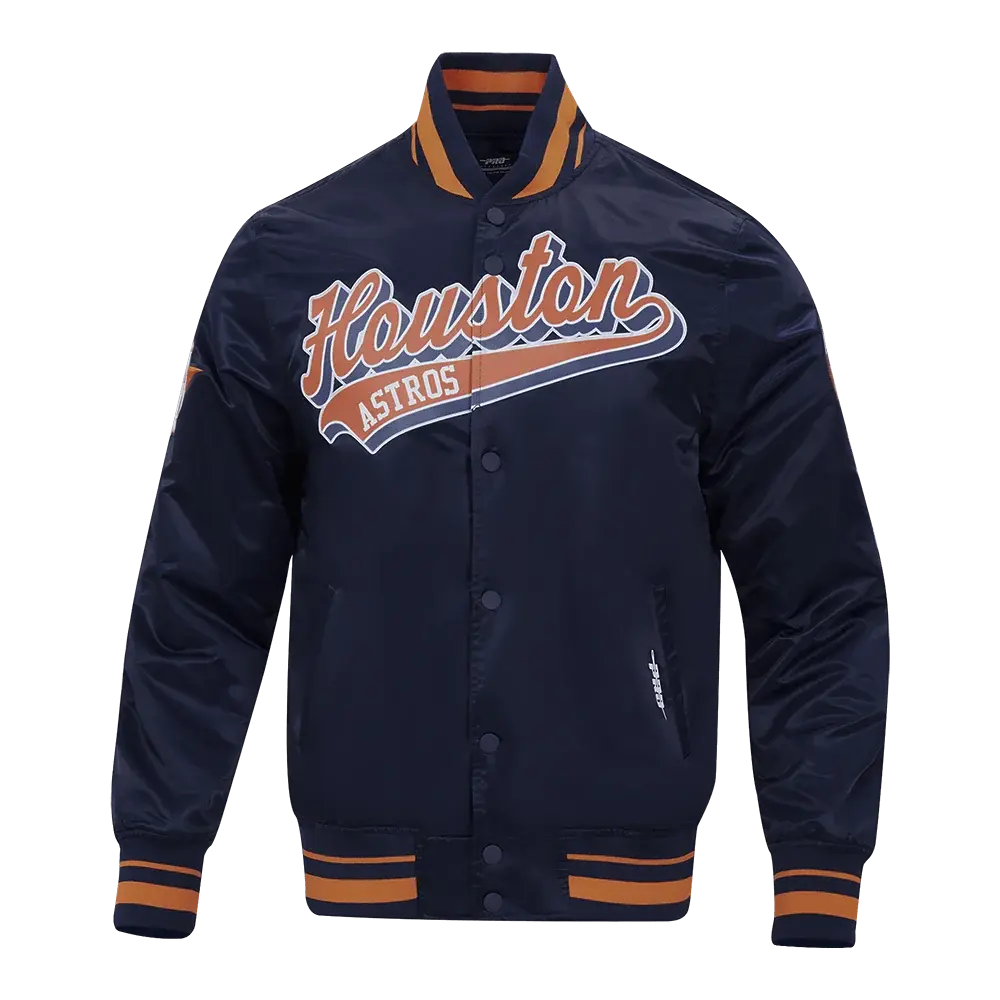 Chamarra Pro Standard MLB Script Tail Satín Astros