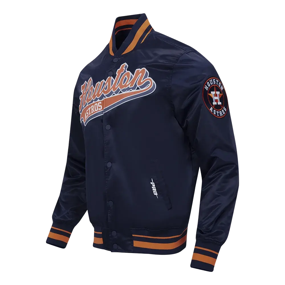 Chamarra Pro Standard MLB Script Tail Satín Astros