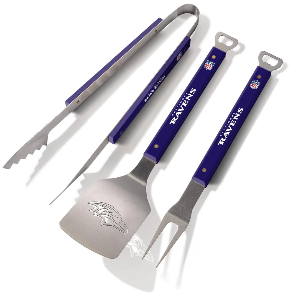 Set NFL 3 Pzas BBQ Spirit Series Baltimore Ravens