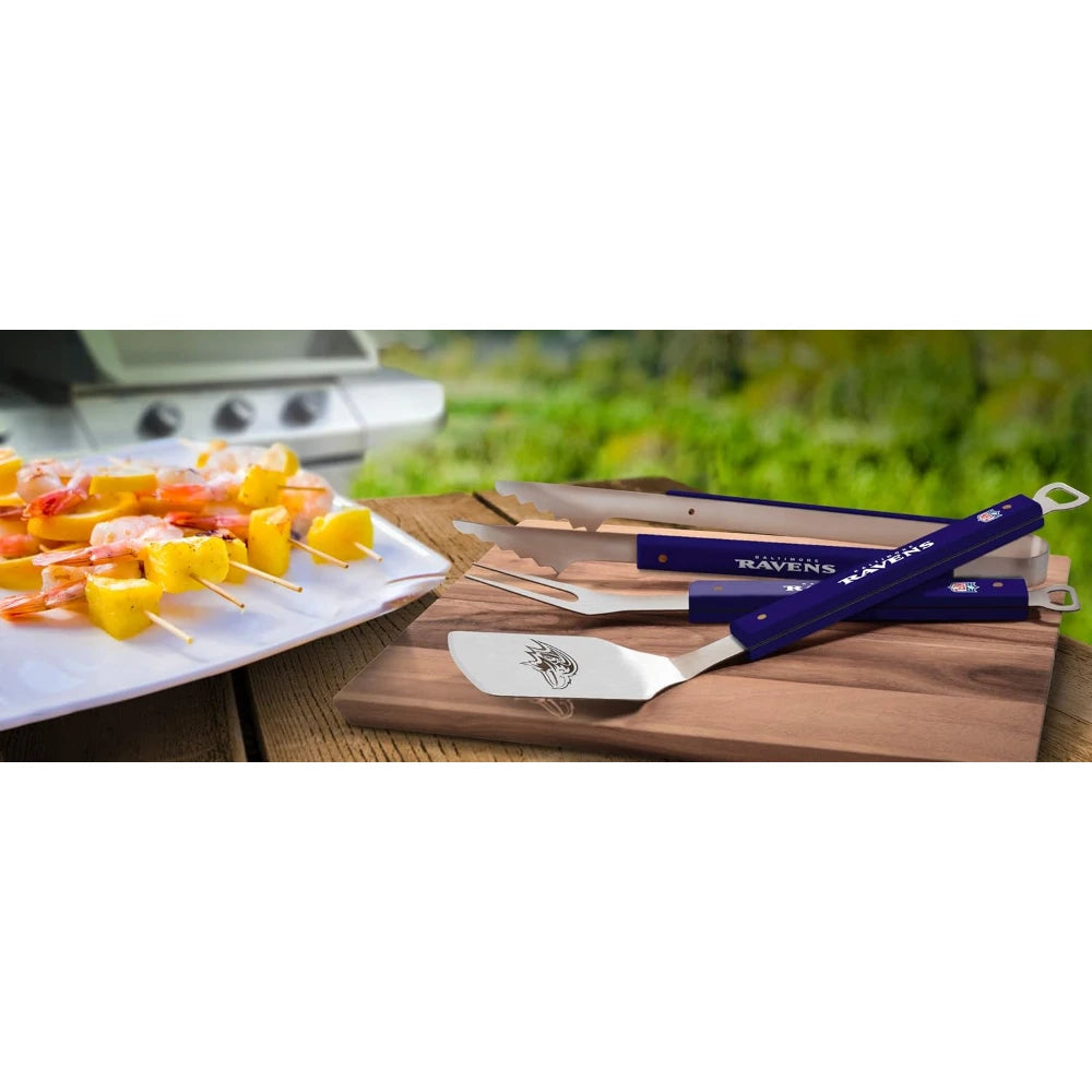 Set NFL 3 Pzas BBQ Spirit Series Baltimore Ravens