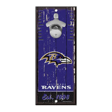 Letrero Madera Con Destapador Wincraft NFL Ravens