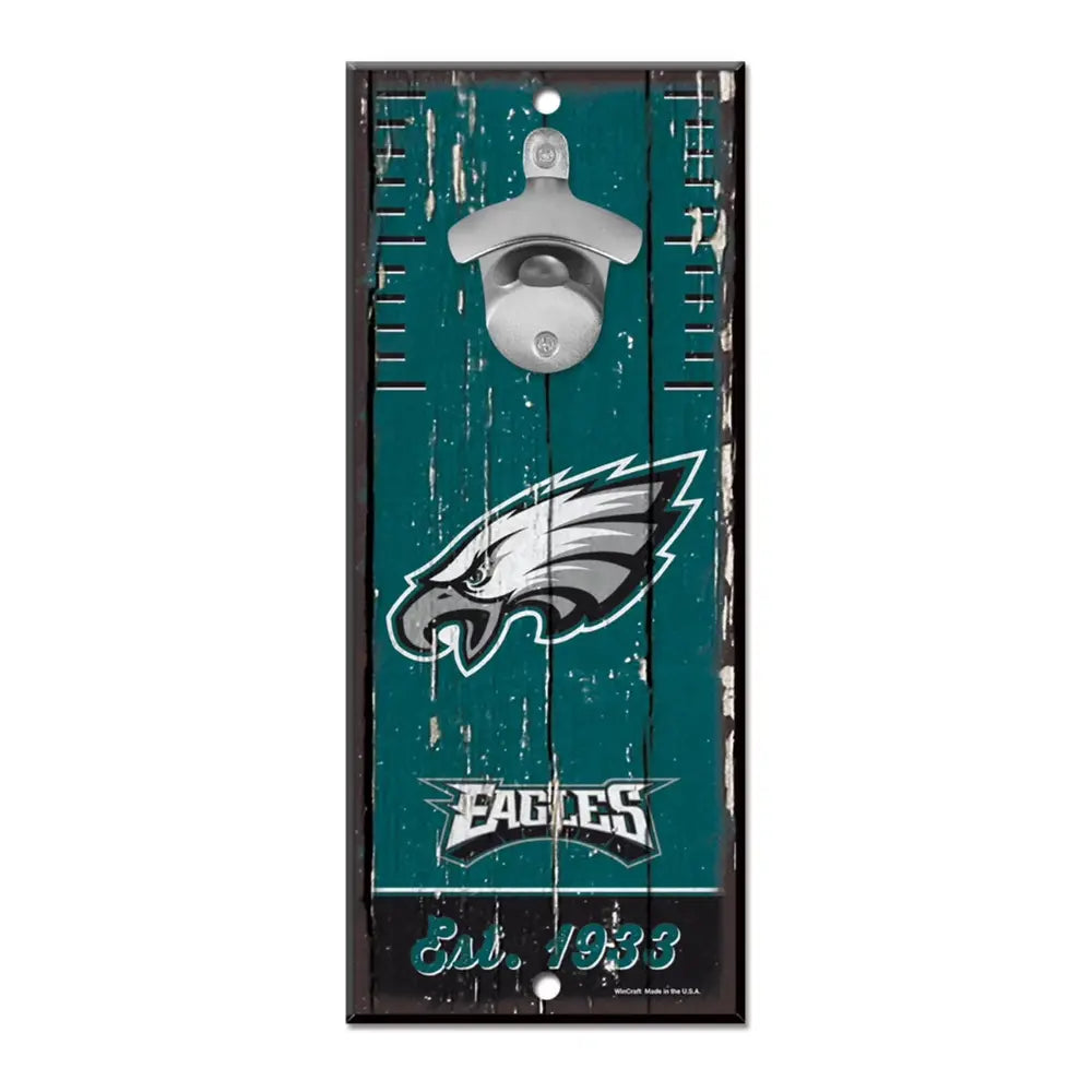 Letrero Madera Con Destapador Wincraft NFL Eagles