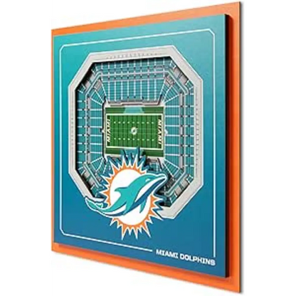 Cuadro NFL Stadium Series 3D Dolphins