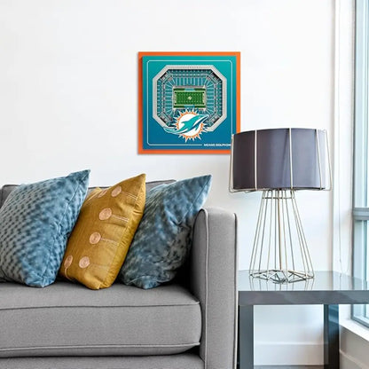 Cuadro NFL Stadium Series 3D Dolphins