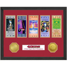 Cuadro NFL Super Bowl Ticket Collection San Francisco 49Ers