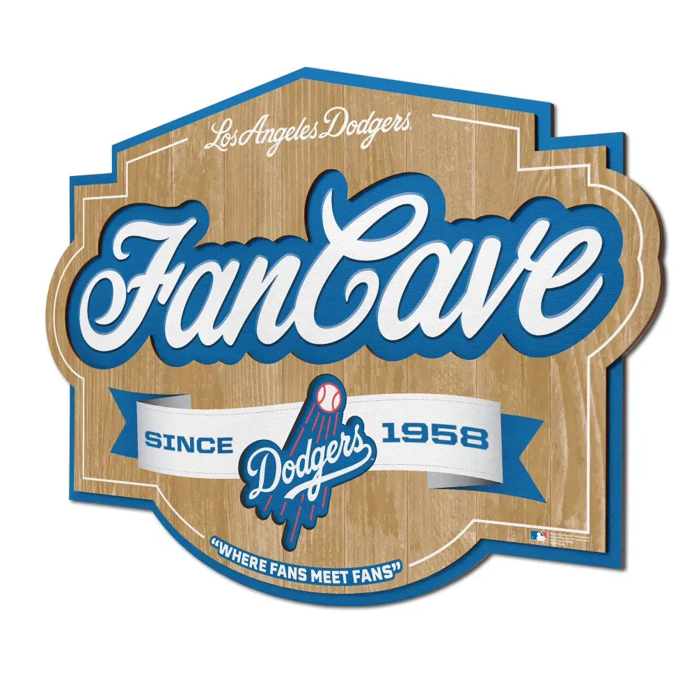 Cuadro YouTheFan MLB Fan Cave Sign 3D Dodgers